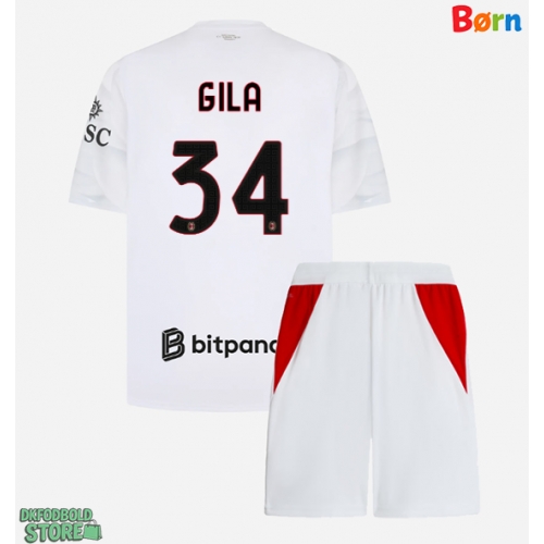 AC Milan Mario Gila #34 Replika Babytøj Udebanesæt Børn 2026-27 Kortærmet (+ Korte bukser)